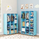 Modular Kids Wardrobe with 10 Cubes & Hanging Rod