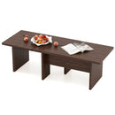 Modular Coffee Table Set of 2 L Shaped Center Tables for Small Space