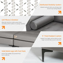 Modular L-shaped 4-Seat Sectional Sofa with Reversible Chaise and 2 USB Socket