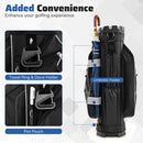 Molded Lock Top Golf Cart Bag with 14-Way Full Length Dividers and 11 Pockets