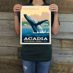 Acadia National Park: Whale Watching (63 National Parks) Art Print