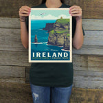 Ireland: O'Brien's Castle at Cliffs of Moher (World Travel) Art Print