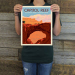 Capitol Reef National Park: Cassidy Arch (63 National Parks) Art Print