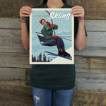 I'd Rather Be Skiing (Lake & Lodge) Art Print