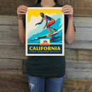 California: Surfer (State Pride) Art Print