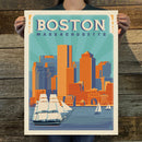 Boston, MA: Harbor (American Travel) Art Print