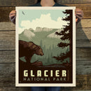 Glacier National Park: Bear (63 National Parks) Art Print