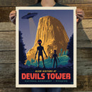 Devils Tower: Aliens (American Travel) Art Print