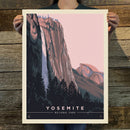 Yosemite National Park: Evening Falls (63 National Parks) Art Print