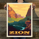 Zion National Park: Valley (63 National Parks) Art Print