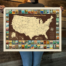 Map of the National Parks (63 National Parks) Art Print