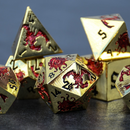 Monster Manual Dice - Gold and Red