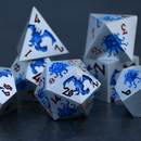 Monster Manual Dice - Silver and Blue