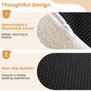 Moon-Shaped Floor Single Sofa Chair with Soft Teddy Fleece-Beige