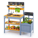 Mud Kitchen Play Set with Running Water and Dual Burners
