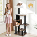 Multi-level Cat Tree for Indoor Cat 59.5 inch Tall Cat Tower with Cushion Top Perch