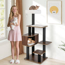 Multi-level Cat Tree for Indoor Cat 59.5 inch Tall Cat Tower with Cushion Top Perch