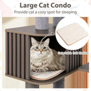 Multi-level Cat Tree for Indoor Cat 59.5 inch Tall Cat Tower with Cushion Top Perch