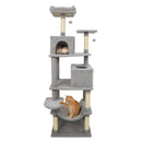 Multi-level Cat Tree Modern Cat Tower with Upholstered Perch and 2 Cat Condo