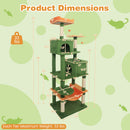 Multi-level Cat Tree Modern Cat Tower with Upholstered Perch and 2 Cat Condo