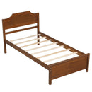 Solid Wood Platform Bed Frame with Headboard