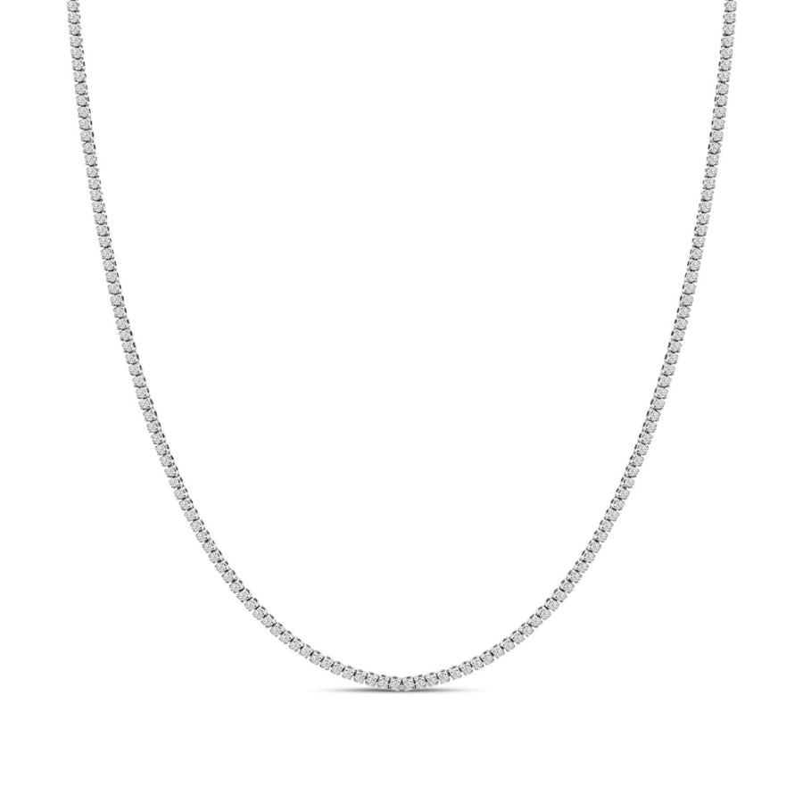 14K White Gold 3.0 Cttw Diamond Tennis Necklace
