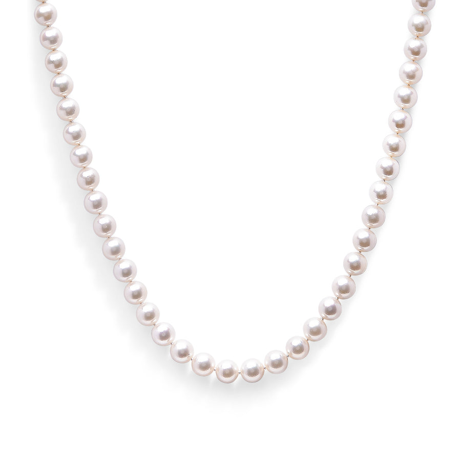 14K Yellow Gold 8.0x8.5mm Akoya Pearl Strand Necklace