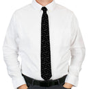 Necktie Standard - Bat Signal-1 Scattered Black Gray