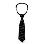 Necktie Standard - Bat Signal-1 Scattered Black Gray