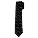 Necktie Standard - Bat Signal-1 Scattered Black Gray