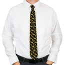 Necktie Standard - Bat Signal-1 Scattered Black Yellow