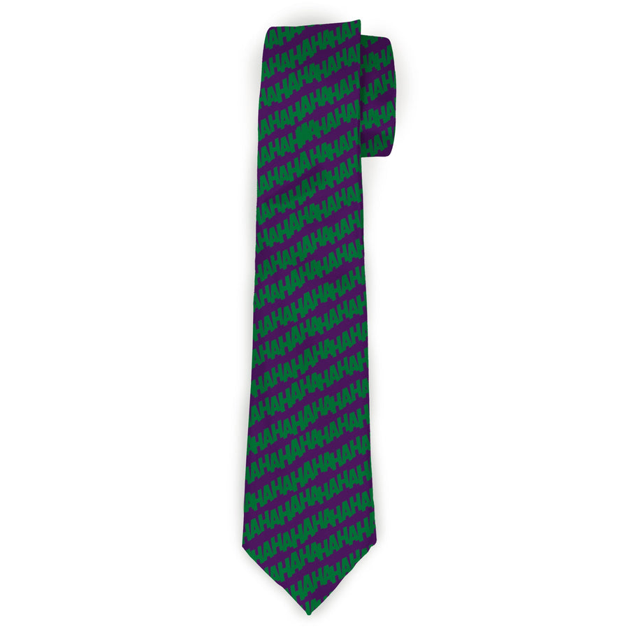 Necktie Standard - Joker HAHAHA Repeat Purple Green