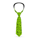 Necktie Standard - Riddler "?" Scattered Lime Green Black