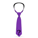 Necktie Standard - The Riddler Question Mark Purple Black