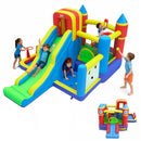 7-in-1 Inflatable Bounce House with Slide and Ball Pit