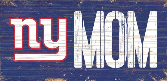 New York Giants Mom Wood Sign