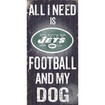 New York Jets Football and My Dog Wooden Sign