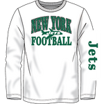 New York Jets Throwback Wordmark Long Sleeve T-Shirt - White
