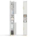 Narrow Bathroom Storage Cabinet with Shelves & Paper Holder