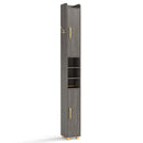 Narrow Bathroom Storage Cabinet with Shelves & Paper Holder