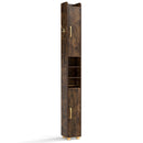 Narrow Bathroom Storage Cabinet with Shelves & Paper Holder
