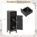 Narrow Bathroom Storage Cabinet with Adjustable Shelf & Drawer