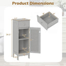 Narrow Bathroom Storage Cabinet with Adjustable Shelf & Drawer