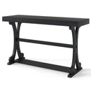 Narrow Console Table Vintage 52 Inch Long with Open Storage Shelf
