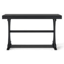 Narrow Console Table Vintage 52 Inch Long with Open Storage Shelf