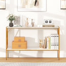 Narrow Console Table 2-Tier Entryway Table with Storage