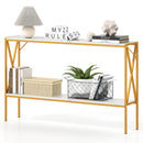 Narrow Console Table 2-Tier Entryway Table with Storage