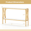 Narrow Console Table 2-Tier Entryway Table with Storage