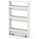 Rolling Kitchen Slim Storage Cart Mobile Shelving Organizer with Handle