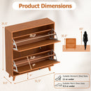 Narrow Shoe Cabinet with Adjustable and Removable Shelves for Entryway Foyer
